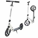 VEVOR Foldable Kick Scooter for Kids 8+, Teens & Adults, Adjustable Handlebar, 100 kg Capacity, White & Black