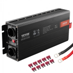 VEVOR 3000W muudetud siinuslaine inverter 12V DC-230V AC, 3 pistikupesa, USB-C, LCD, 10 kaitset, CE/FCC