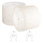 VEVOR 2-osaline trumlilambi varjude komplekt, 40x40x30 cm linased lambivarjud harpidega laua-, p&otilde;randa- ja rippvalgustitele