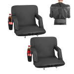 VEVOR Reguleeritav Staadionitool 6 Kaldega, 584mm Lai Istekoht, K&auml;etoed, Seljatugi, Topsishoidja ja Taskutega