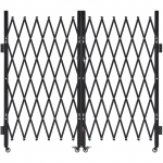 VEVOR 320&times;160,5 cm lukustatav kokkupandav terasest turvav&auml;rav ratastega, t&otilde;mmatav k&auml;&auml;ridega v&auml;rav garaaži, lao, basseini jaoks