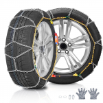 VEVOR h&auml;daabi lumekettid, mangaanteras, libisemisvastased, isepinguvad, autodele/SUV-idele/veoautodele, 2 tk, h&otilde;bedased