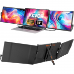 VEVOR 14'' kolmekordne s&uuml;learvuti ekraani laiendaja, 1920x1200 HD IPS kaasaskantav monitor 13''&ndash;17'' s&uuml;learvutitele, HDMI/USB-C, 210&deg; p&ouml;&ouml;ratav
