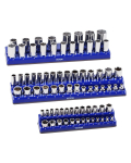 VEVOR Magnetiline Padrunihoidikute Komplekt 3tk &ndash; Meetrilised 6.35mm, 9.5mm ja 12.7mm Alused kuni 75 Padrunile, Sinine