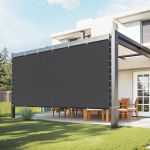 VEVOR 90% p&auml;ikesekaitsev&otilde;rk 305x366 cm &ouml;&ouml;sidega, 140 GSM HDPE must varikatus terrassile, aeda, hoovi, pergolale