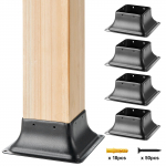 VEVOR 4tk 91x91mm Terasest Postialus 100x100mm Puidust Postidele, Tugev R&otilde;du Piirde Kinnitus