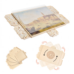 VEVOR 2000-osaline p&ouml;&ouml;rlev puslelaud 5 sahtli ja kattega, 102x74cm puidust laud, puslekorraldaja t&auml;iskasvanutele