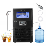 VEVOR Kaubanduslik J&auml;&auml;masin, 40.8kg/24h, 5.4kg Mahutavus, 32 Kuubikut/Ts&uuml;kkel, Roostevaba Teras, LED Ekraan, Isepuhastuv