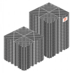 VEVOR 310 x 310 mm omavahel lukustuvad PP drenaažp&otilde;randa plaadid, libisemiskindlad garaaži ja basseini moodulmatid, hall, 50 tk