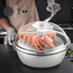 VEVOR 490 mm Manual Bud Leaf Trimmer with Stainless Steel Blades, Wet & Dry Hydroponic Bowl Cutter for Plants & Flowers