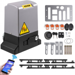 VEVOR 1800kg automaatne liugv&auml;rava avaja koos APP-i ja 4 puldiga, 4m vaikne ja turvaline elektrimootori komplekt