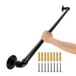 VEVOR 61 cm s&uuml;sinikterasest seinak&auml;sipuu, industriaalne disain, kuni 200 kg kandev&otilde;ime, mattmust viimistlus