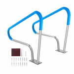 VEVOR 2 tk roostevabast terasest basseini k&auml;sipuud 122x91cm aluse ja k&auml;epidemega &ndash; roostekindlad turvapiirded basseinidele ja SPA-le