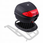 VEVOR 38L Universaalne Mootorratta Pagasikast Peegelduspaneeliga, Veekindel, L&ouml;&ouml;gikindel, Lukustatav