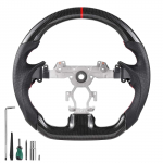 VEVOR s&uuml;sinikkiust D-kujuline rool Infiniti G37 2007&ndash;2013, nahast haardega, libisemiskindel tekstuur, must asendus