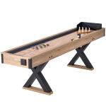 VEVOR 2-in-1 Shuffleboard ja Bowling M&auml;ngulaud, 274 cm, Pol&uuml;kattega, X-jalgedega, Joogitopsi Hoidik, Punktiskoorija