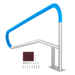 VEVOR 140x81 cm roostevabast terasest basseinik&auml;sipuu alusega, libisemiskindel ohutusk&auml;sipuu sise-/v&auml;lisbasseinidele ja spaadele