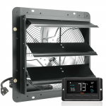 VEVOR 356 mm EC-mootoriga seinaventilaator temp. ja niiskuse kontrolleriga, 1700 m&sup3;/h, muudetav kiirus kasvuhoonetele/garazidele