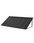 VEVOR fikseeritud metallist varikatus 203x91 cm &ndash; akna- ja uksevarikatus terasraamiga, kaitse UV, vihma ja lume eest
