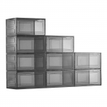 VEVOR 9 tk l&auml;bipaistvad virnastatavad jalan&otilde;ude hoiukastid magnetuksega, sobib kuni EL suurus 47, plastist korraldaja