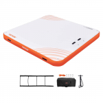 VEVOR 3x3m T&auml;ispuhutav Ujuv Dokiplatvorm Mittelibise Pinnaga, Redeli ja Kotiga &ndash; Veematt Basseini, Ranna ja Mere Jaoks