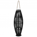 Rippuv k&uuml;&uuml;nlalatern, bambus, must, 95 cm
