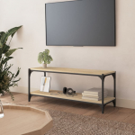 Telerikapp, sonoma tamm, 100 x 33 x 41 cm, tehispuit ja teras