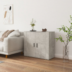 Puhvetkapp, betoonhall, 80 x 33 x 70 cm, tehispuit