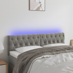Led-voodipeats, helehall, 144x7x78/88 cm, samet