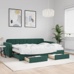 Diivanvoodi v&auml;ljat&otilde;mmatava osaga, tumeroheline 80x200 cm, samet