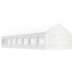 Katusega varjualune, valge, 15,61 x 4,08 x 3,22 m, pol&uuml;et&uuml;leen