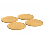 Pitsaplaadid 4 tk, &oslash;32 x 1,5 cm, bambus