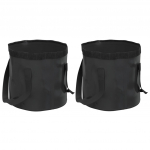 Kokkupandavad &auml;mbrid 2 tk, must, 20 l, pvc