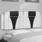Voodipeatsi padi Viana, valge ja must, 140 cm, kunstnahk