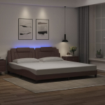 VOODIRAAM LED-TULEDEGA,PRUUN, 200X200 CM, KUNSTNAHK