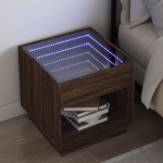 &Ouml;&ouml;kapp LED-tuledega, pruun tamm, 50x50x50 cm