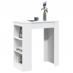 Baarilaud riiulitega, valge, 95x47x103,5 cm, tehispuit