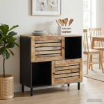 Ladustamiskapid uksega Pruun 80 x 33,5 x 75 cm Tugev mango puu