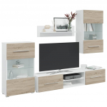 5-OSALISED LED-VALGUSTUSEGA TELERID SONOMA OAK ENGINEERED WOOD