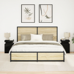 &Ouml;&Ouml;KAPP LED-VALGUSTUSEGA 2 TK MUST &Otilde;LIPUIDUST 35X39X55 CM