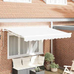Sisset&otilde;mmatav varikatus valge 350x200 cm kangas