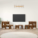 TV kapi komplekt Seinale kinnitatav 8 tk Vana puit Tehispuit
