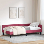 Nurga voodiraam peatsiga Veinpunane 90 cm x 200 cm Samet