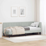 Nurga voodiraam peatsiga Helehall 80 cm x 200 cm Samet