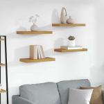 Seinariiul hoiulaekaga 4 tk Beež 50 x 23,5 x 4 cm Tehispuit