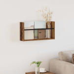 Ajakirja riiul riiuliga vana puit 60 x 12 x 30 cm tehispuit