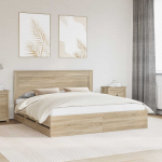 Voodi raam sahtliga peaga sonoma tamm 200 x 200 cm inseneripuit