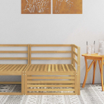 V&auml;limine Nurgadiivan Tugev akatsiapuu Valge 83 x 83 x 73 cm
