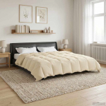 T&auml;ispika aasta tekk Rapistatud cream 200 x 240 cm Mikrokiud