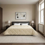 Talve tek cream 200 x 240 cm Mikrokiud ja Teddy villa
